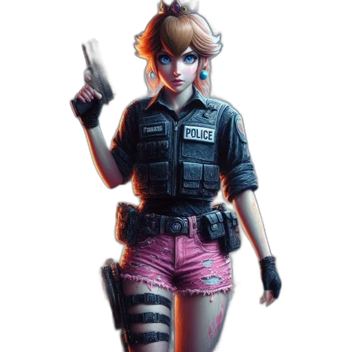 weapon, staff, jacket, face transparent PNG cut-out