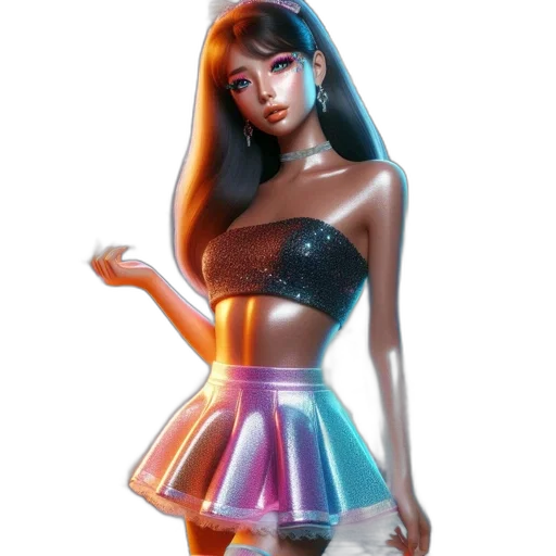 dress, concept art, fantasy art, 3d render transparent PNG cut-out