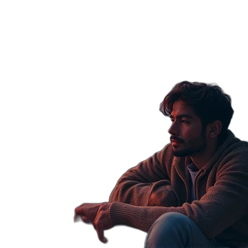 jacket, face, furniture, hair transparent PNG cut-out