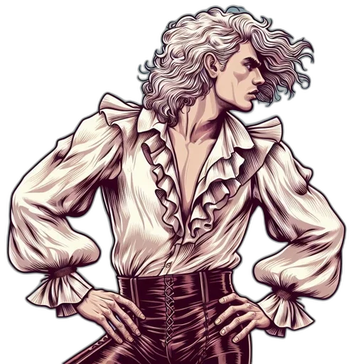 jacket, hair, comic book art, concept art transparent PNG cut-out