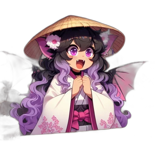 staff, dragon, umbrella, hat transparent PNG cut-out