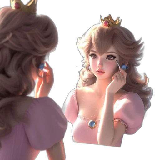crown, dress, concept art, photorealistic transparent PNG cut-out