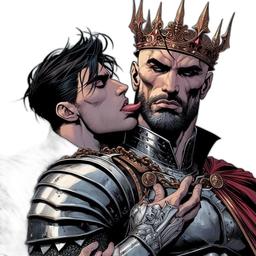 crown, comic book art, concept art, two transparent PNG cut-out