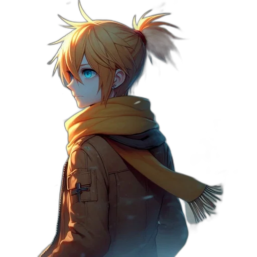 jacket, staff, creature, weapon transparent PNG cut-out