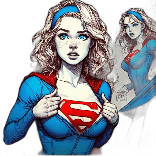 comic book art, concept art, fantasy art, cartoon transparent PNG cut-out