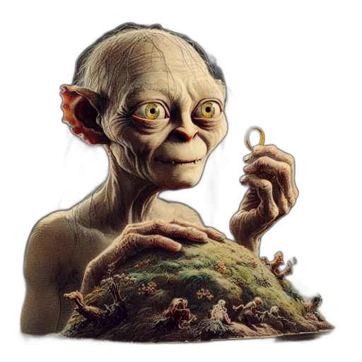 creature, face, staff, jewelry transparent PNG cut-out
