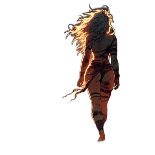 hair, dress, creature, mask transparent PNG cut-out