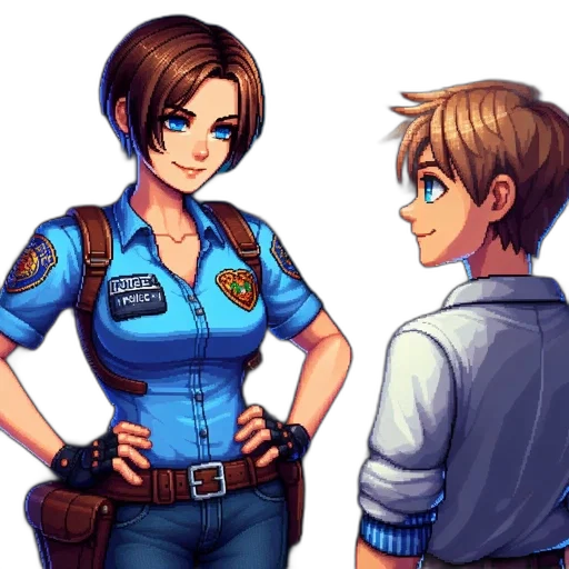 staff, jacket, pixel art, concept art transparent PNG cut-out