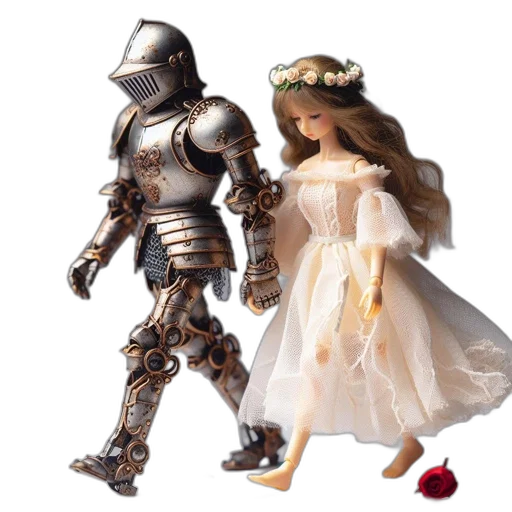 robot, dress, concept art, 3d render transparent PNG cut-out