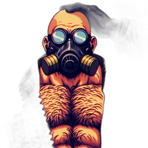 mask, creature, jacket, concept art transparent PNG cut-out