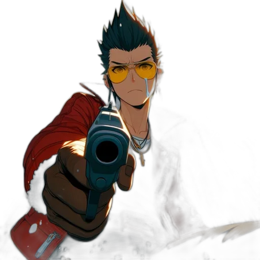 weapon, staff, jacket, concept art transparent PNG cut-out