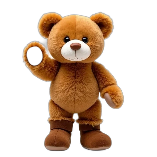 staff, animal, 3d render, plush transparent PNG cut-out