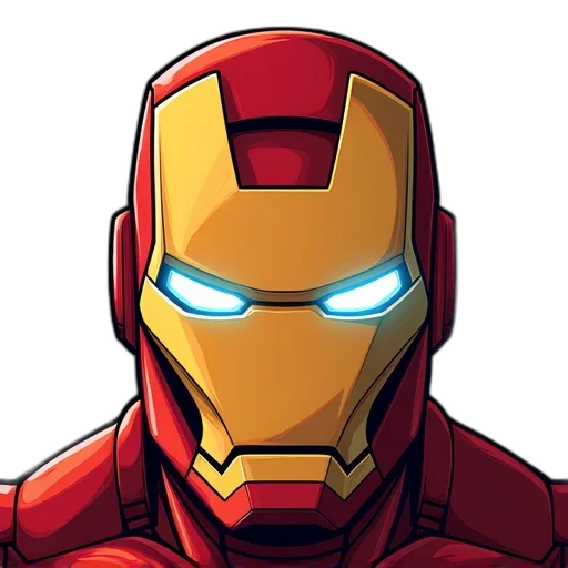 robot, face, mask, comic book art transparent PNG cut-out