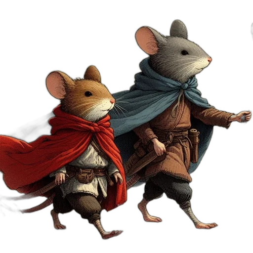 concept art, fantasy art, 3d render, two transparent PNG cut-out
