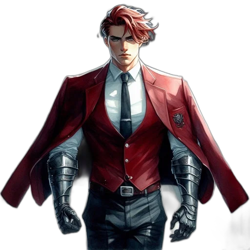 jacket, staff, concept art, comic book art transparent PNG cut-out
