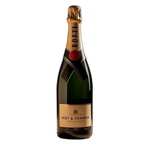bottle, 3d render, moet, chandon transparent PNG cut-out