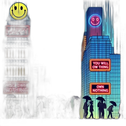 concept art, 3d render, rainy, evening transparent PNG cut-out