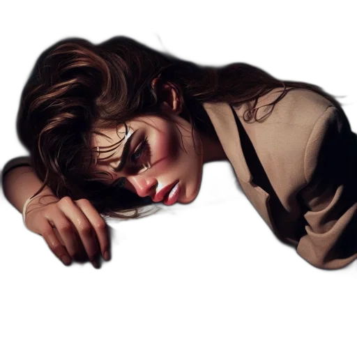 hair, jacket, face, creature transparent PNG cut-out