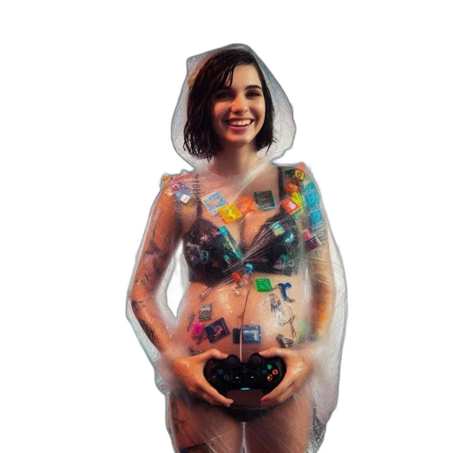 dress, bottle, robot, jewelry transparent PNG cut-out