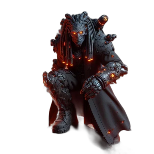 robot, weapon, creature, crown transparent PNG cut-out