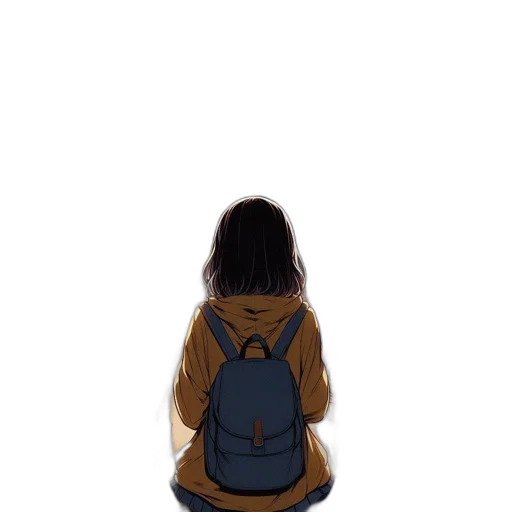jacket, dress, hair, mask transparent PNG cut-out