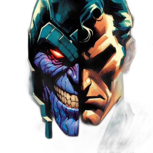 face, mask, comic book art, concept art transparent PNG cut-out