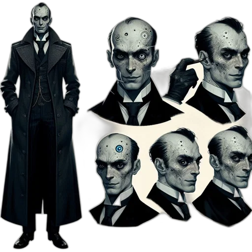 mask, concept art, comic book art, fantasy art transparent PNG cut-out