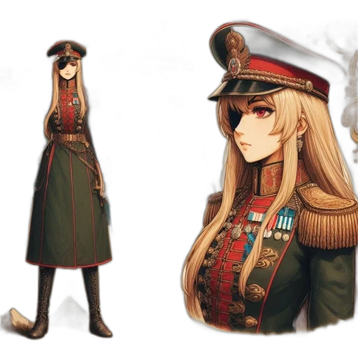 staff, hat, jacket, dress transparent PNG cut-out