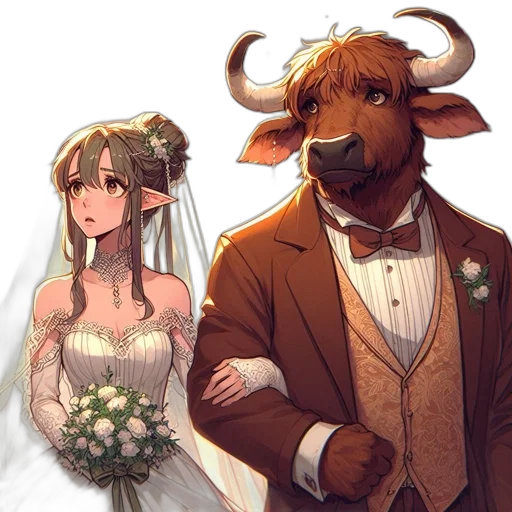 dress, animal, anime, concept art transparent PNG cut-out