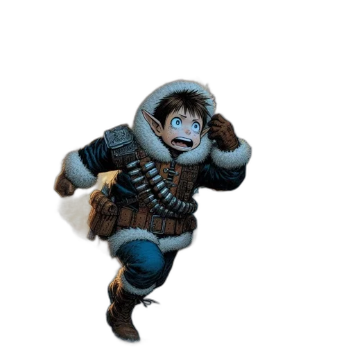 creature, staff, robot, jacket transparent PNG cut-out
