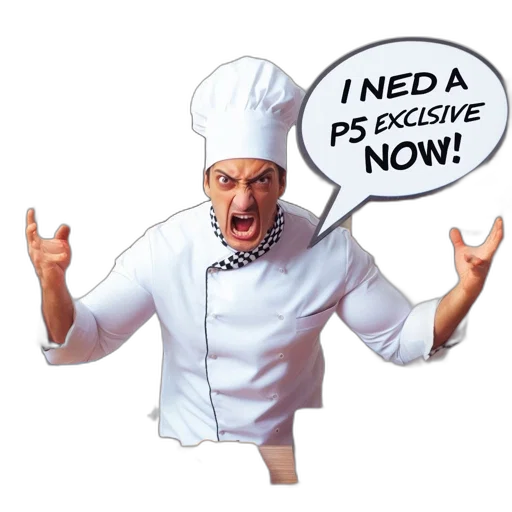frustrated, chef, wearing, classic transparent PNG cut-out