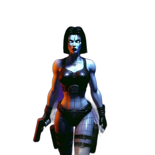 weapon, concept art, cyberpunk, 3d render transparent PNG cut-out