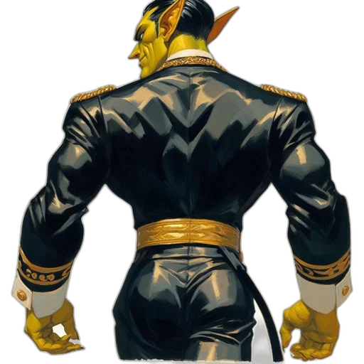 jacket, mask, staff, crown transparent PNG cut-out