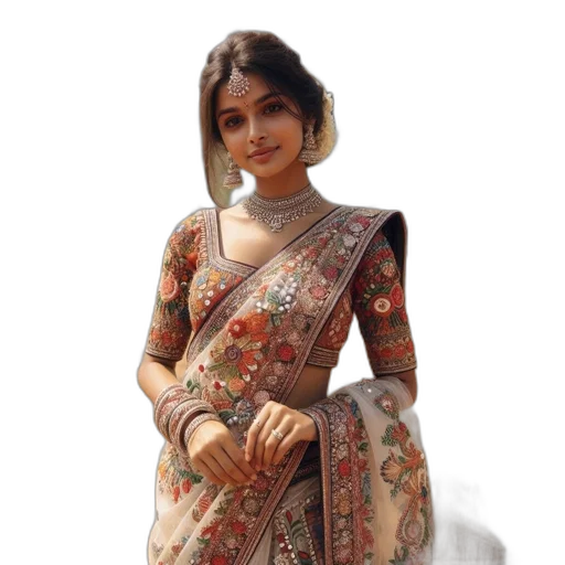 dress, jewelry, staff, oil painting transparent PNG cut-out