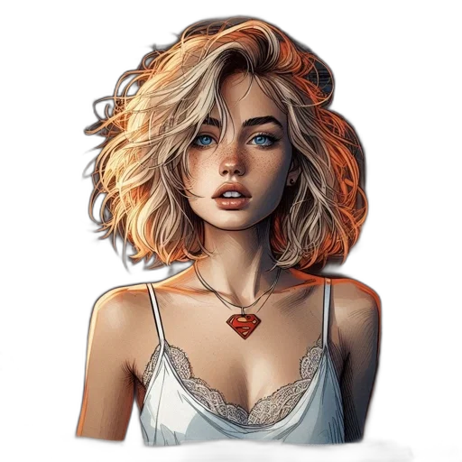face, hair, jewelry, dress transparent PNG cut-out