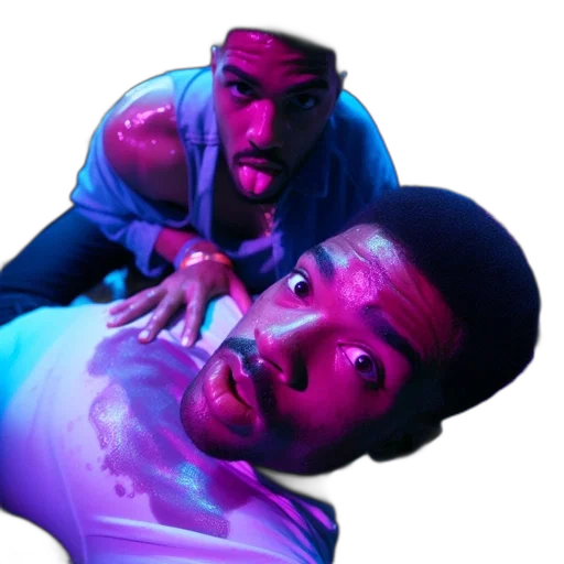 face, mask, concept art, vaporwave transparent PNG cut-out