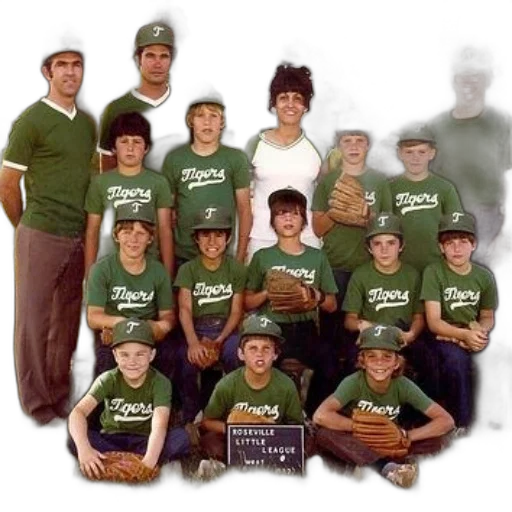 staff, group, kids, green transparent PNG cut-out