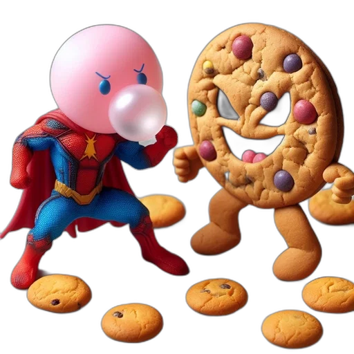 food, concept art, comic book art, 3d render transparent PNG cut-out
