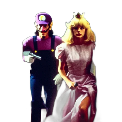 dress, robot, vaporwave, concept art transparent PNG cut-out
