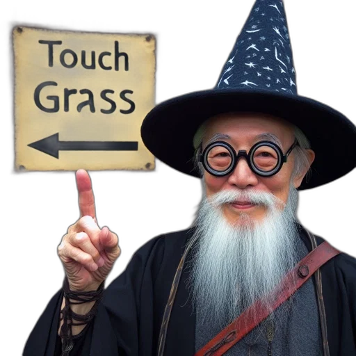 staff, elderly, man, wizard-like transparent PNG cut-out