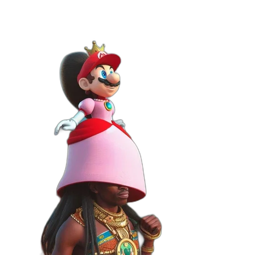 crown, dress, hat, staff transparent PNG cut-out