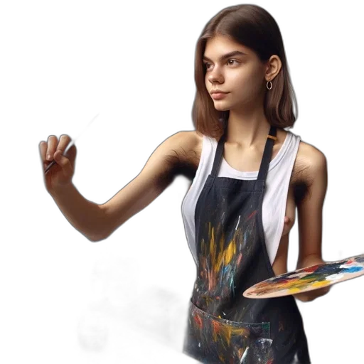dress, staff, concept art, photorealistic transparent PNG cut-out