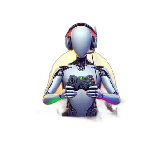 robot, weapon, jacket, staff transparent PNG cut-out