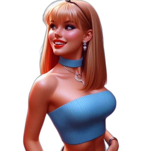dress, jewelry, face, robot transparent PNG cut-out