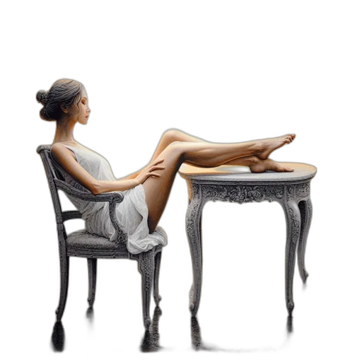 furniture, dress, 3d render, photorealistic transparent PNG cut-out