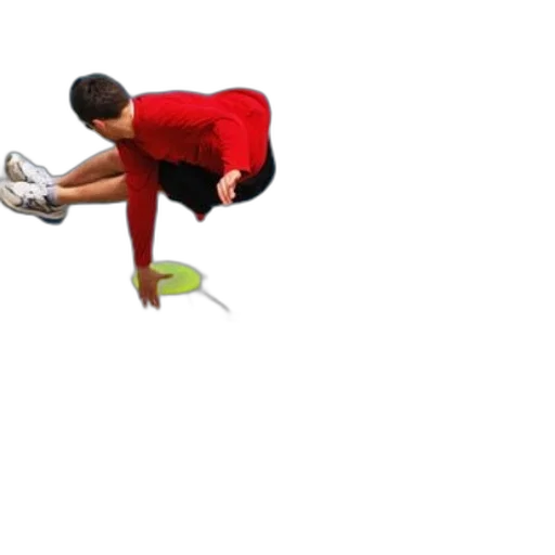 shoes, person, red, shirt transparent PNG cut-out