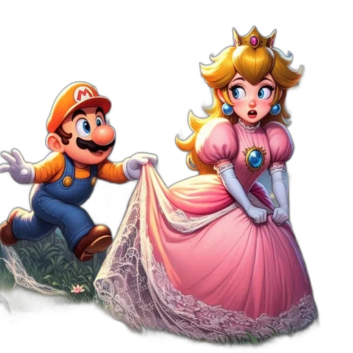 crown, dress, concept art, 3d render transparent PNG cut-out