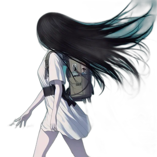 dress, hair, creature, mask transparent PNG cut-out