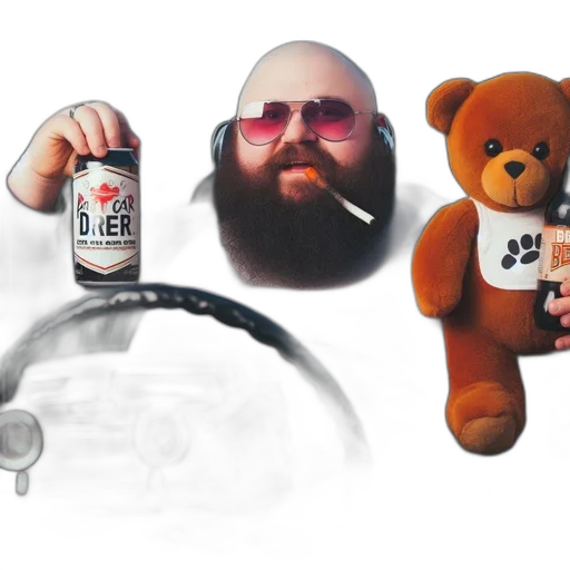concept art, bearded, man, wearing transparent PNG cut-out