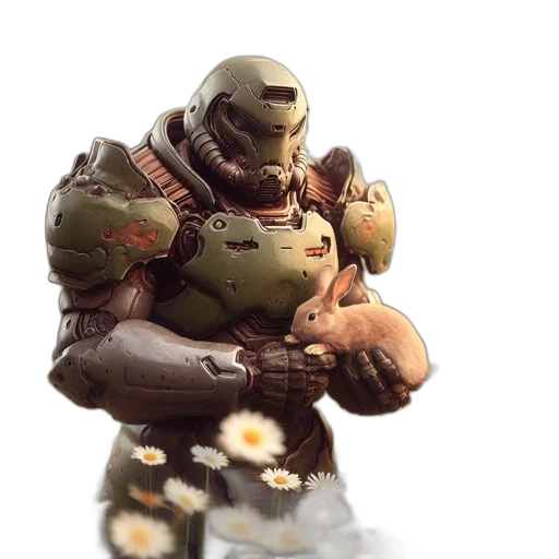 robot, weapon, face, concept art transparent PNG cut-out